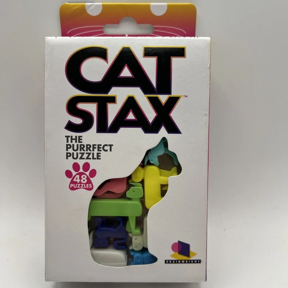 Cat Stax The Purrfect Puzzle Brainwright 48 Challenges Game